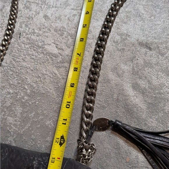 Olivia Harris Charcoal Leather Crossbody Bag - Picture 10 of 11